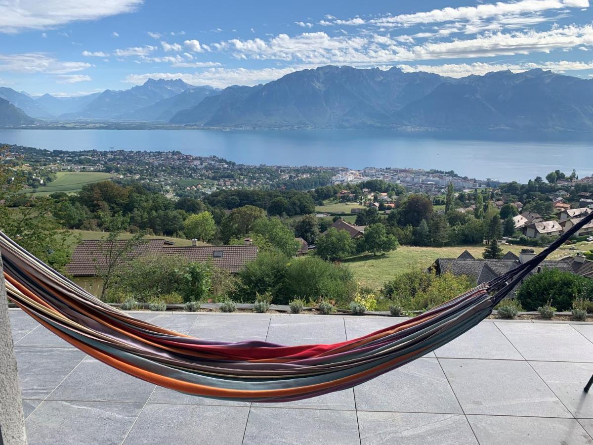 Appartement Moderne Avec Vue Panoramique A Jongny Proche De Montreux Exterior foto