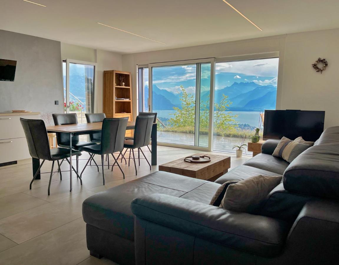 Appartement Moderne Avec Vue Panoramique A Jongny Proche De Montreux Exterior foto